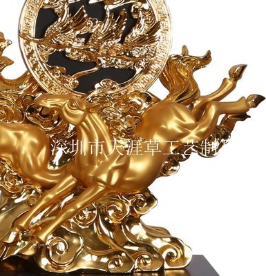 62公分特大號樹脂工藝品馬擺件 商務(wù)與桌面裝飾的理想之選